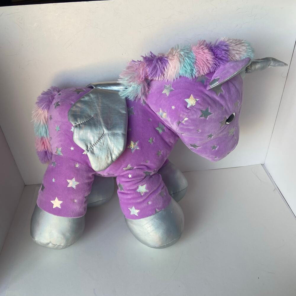Unicorn Stars Sparkle Pegasus Purple Stuffed Plush Walgreens Large Easter Gift